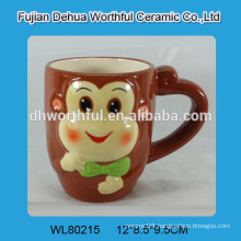 Ceramic cup with novelty monkey design